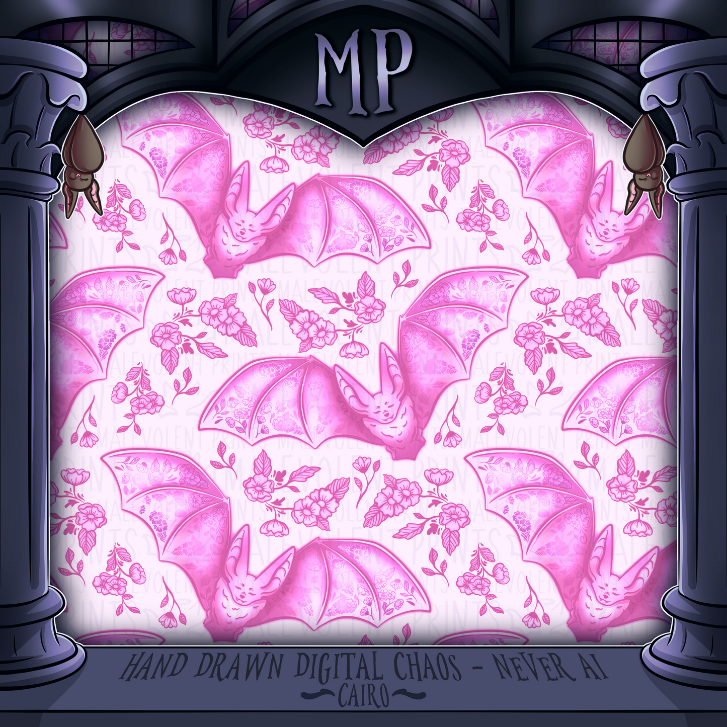 Pink Porcelain Bats
