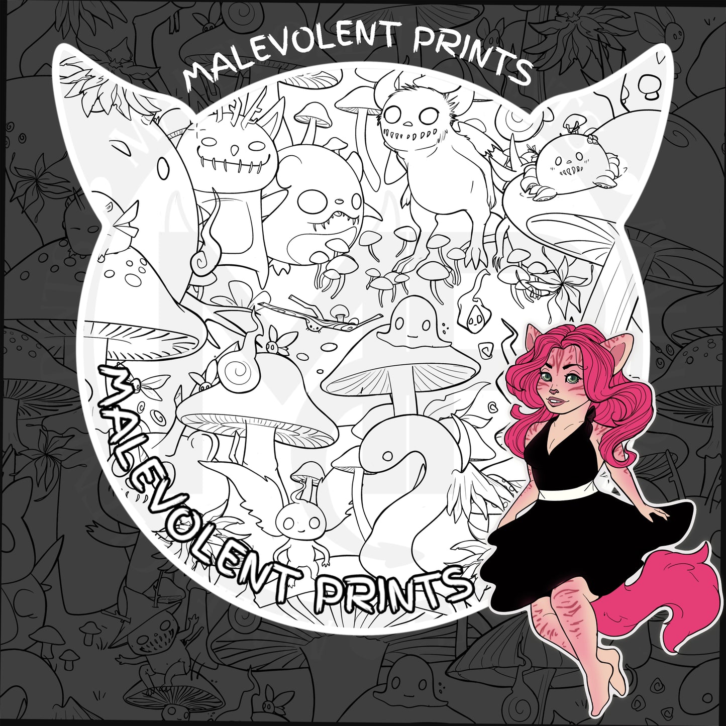 Forest Fae Coloring Seamless (Unlimited)