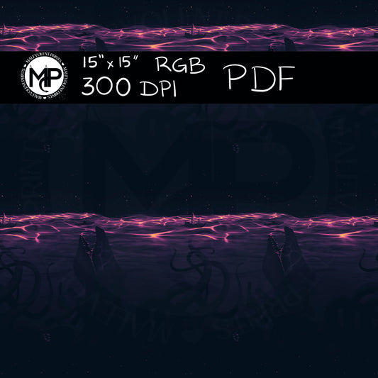 Seamless file example of deep water with pink waves