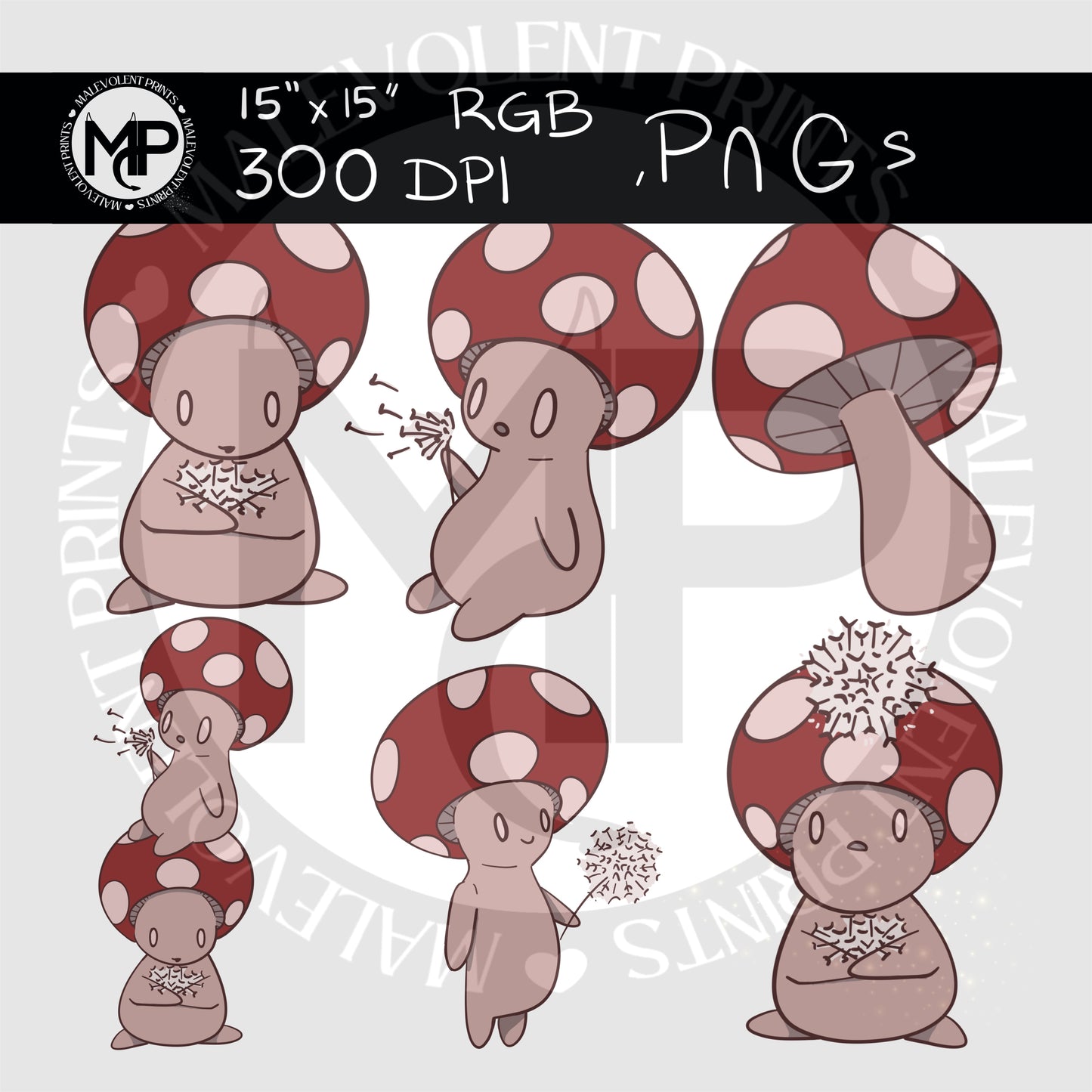 Mushy Friends Clip Art Pack