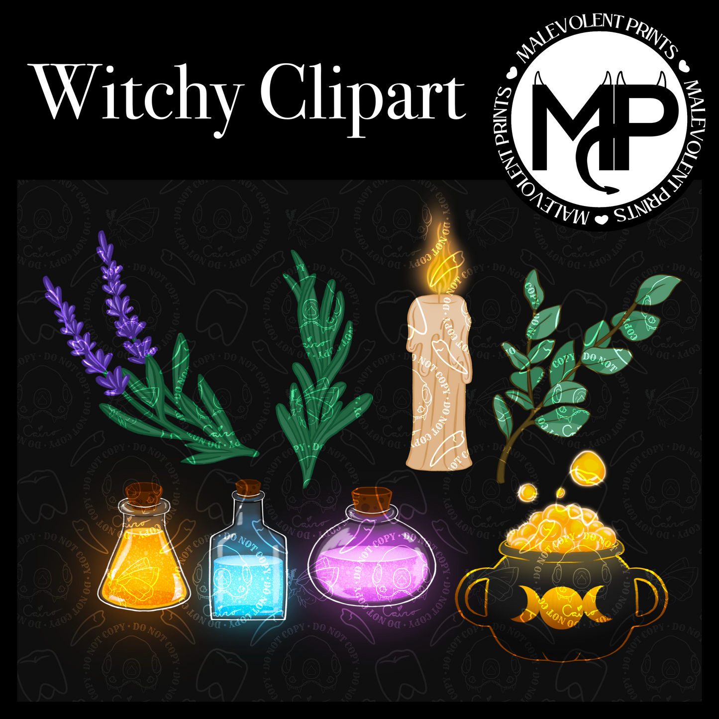 Witchy Clipart 1 (Unlimited)