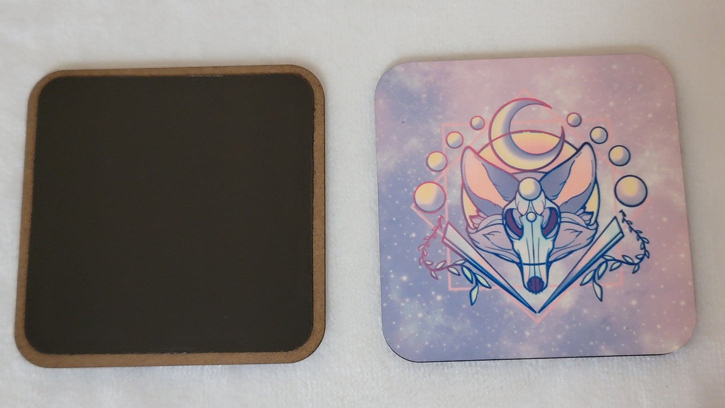 Pastel Skull 3x3" Square Magnets
