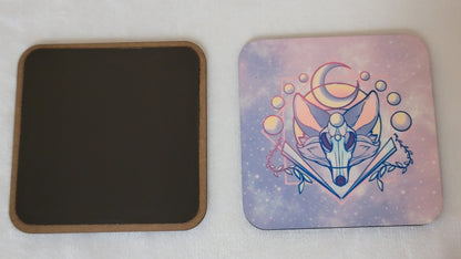 Pastel Skull 3x3" Square Magnets