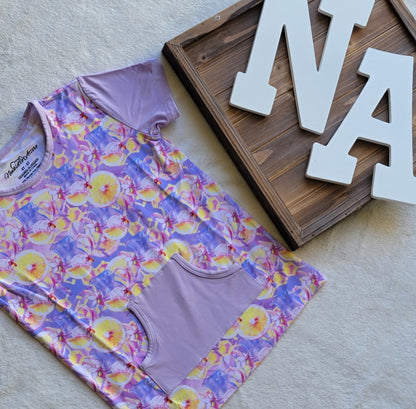 Lavender Tea Bee Bamboo Pocket Tee